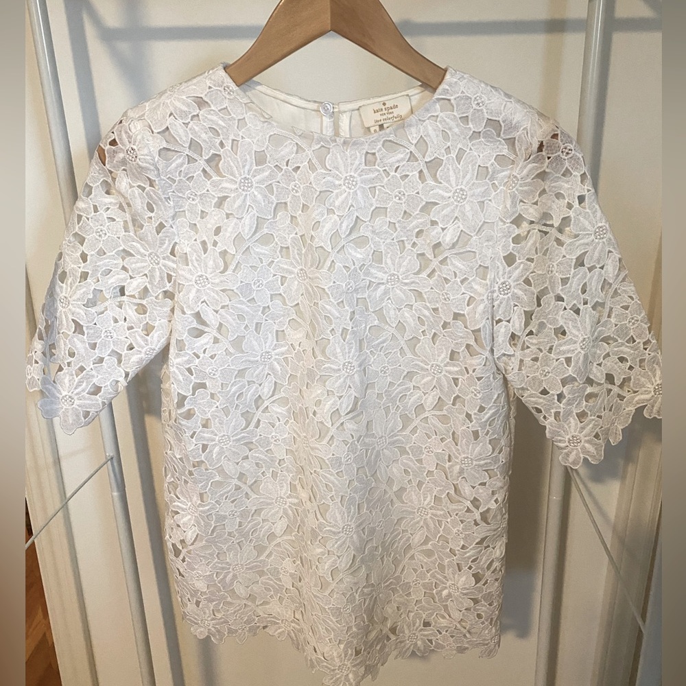 Kate Spade Lace Overlay Blouse